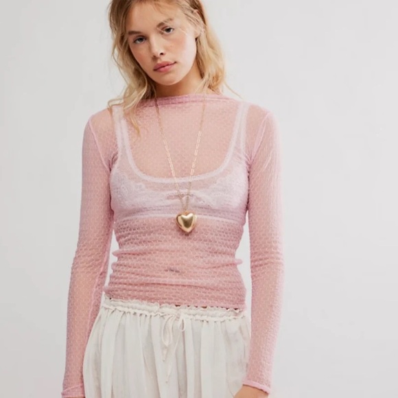 Free People Tops - FREE PEOPLE Minding My Business Top Apple Blossom Pink NWT